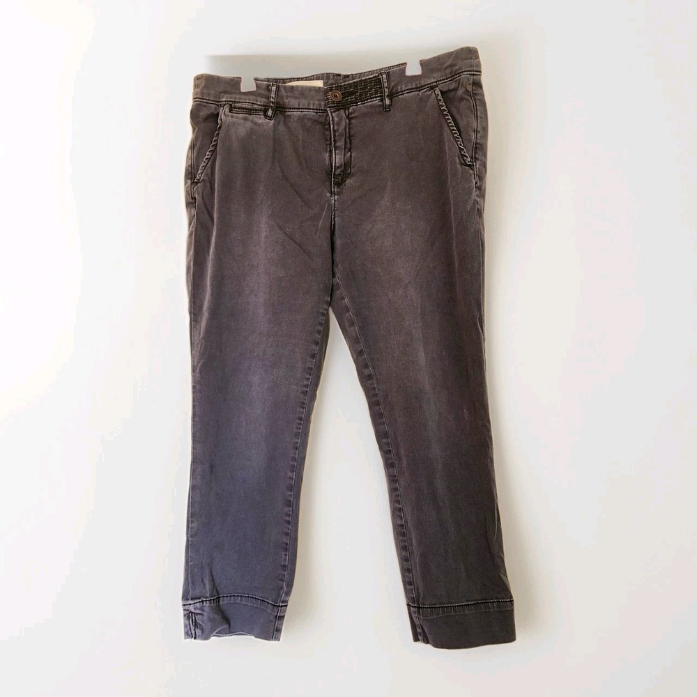 Pilcro and the Letterpress Pants Women's Size 31 Charcoal Grey Cropped Chinos